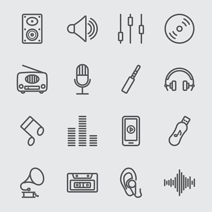 Music line icon
