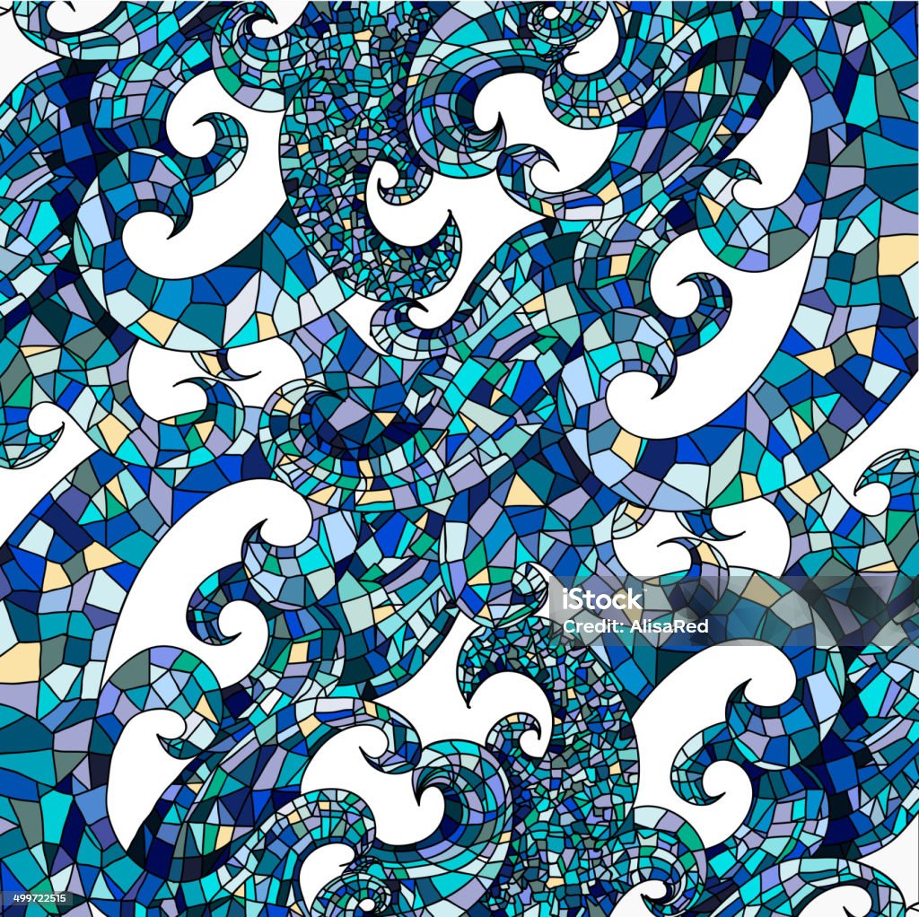 Abstract Square Wave Vector Abstract Blue Colorful Mosaic Square Wave Stock Illustration - Download ...