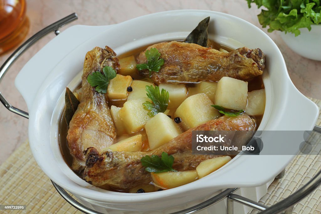 Rôti de poulet et pommes de terre - Photo de Aliment libre de droits