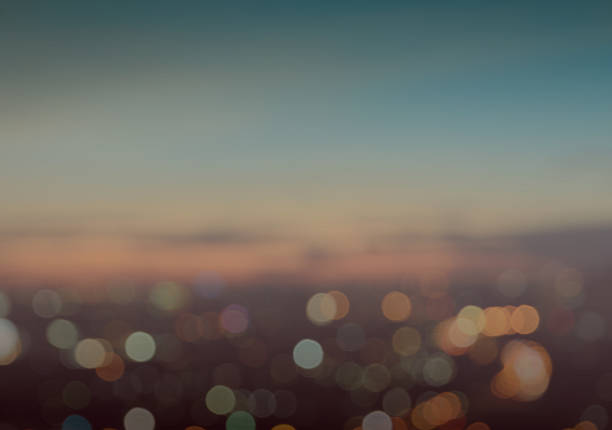 istock Blurred city lights bokeh illuminated at twilight 499722884