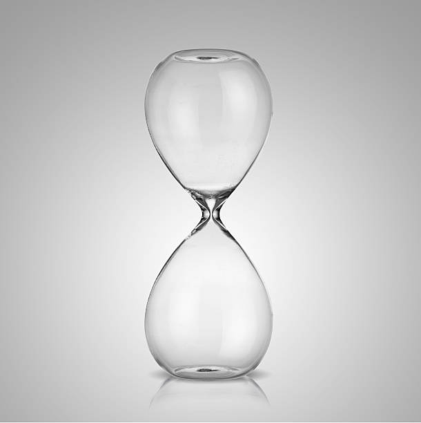 Empty hourglass stock photo