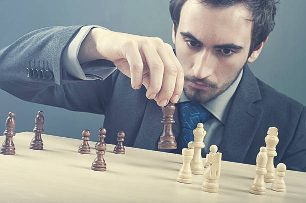 a estratégia - chess coordination leadership strategy - fotografias e filmes do acervo