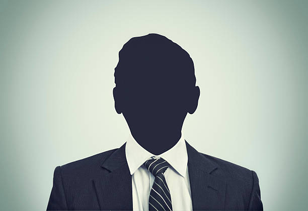Unknown person silhouette stock photo