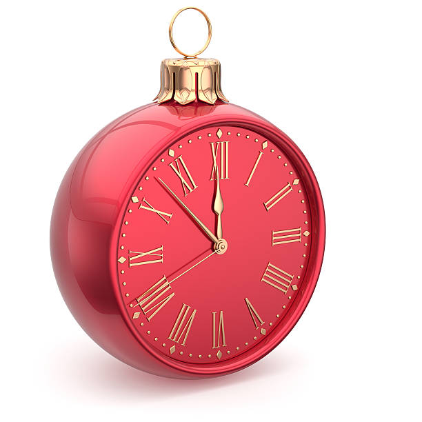 istock Christmas ball midnight clock decoration Happy New Year time 499729430