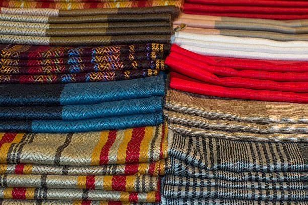 istock Different colors silk fabric detail 499729526