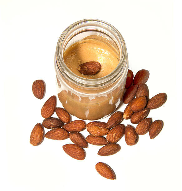 istock almond butter in glass bottle 499730628
