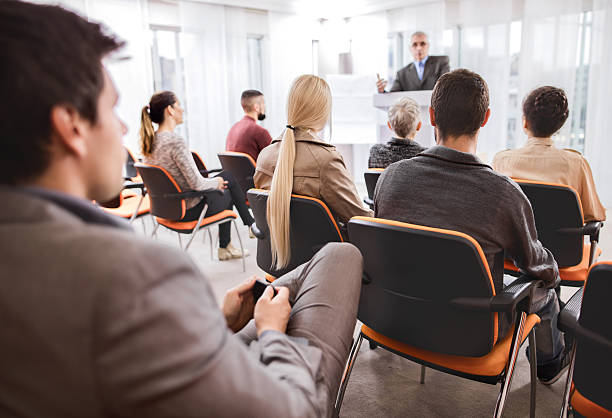 istock Group of business people attending an education event. 499731526