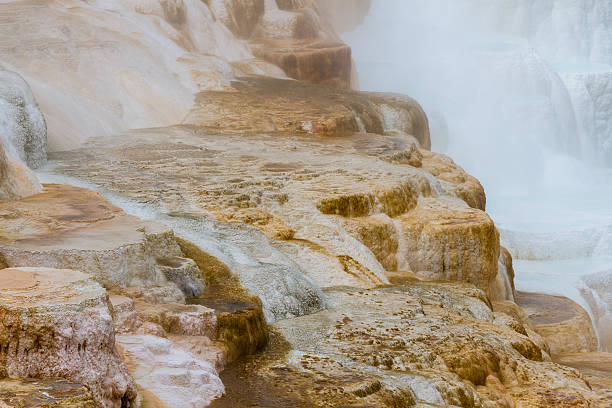 Close up of Palette Spring, Yellowstone National Park, Wyoming, USA