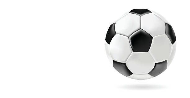 3 d fußball isoliert - football spielball stock-grafiken, -clipart, -cartoons und -symbole