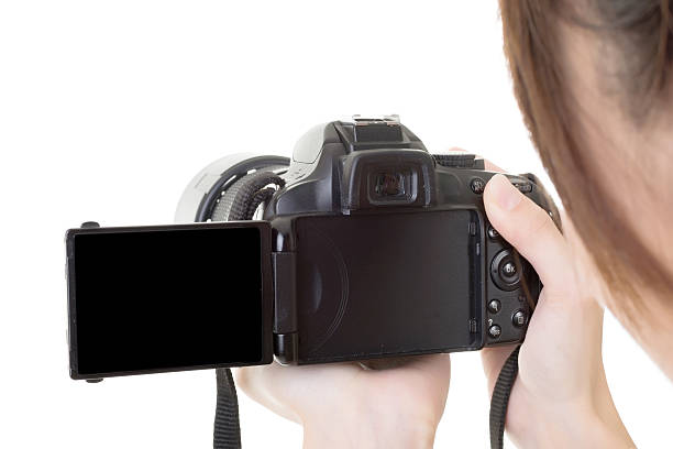 istock Asian woman take a photo with camera 499734965