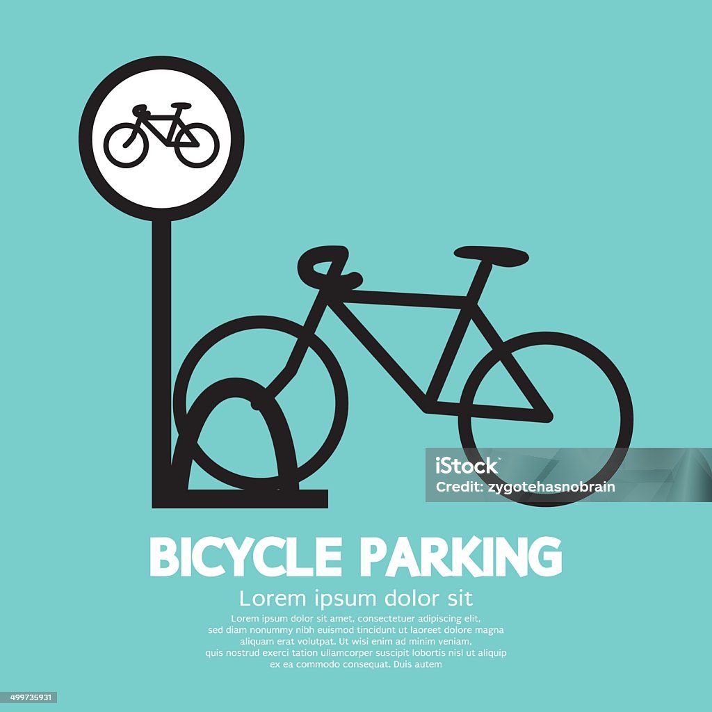 Bicycle Parking Sign Bicycle Parking Sign Vector Illustration Arranging stock vector