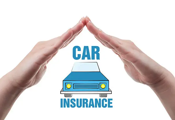 Photo of Car insurance concept isolated on white background