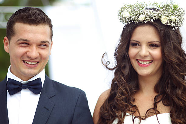 istock Bride and groom on their wedding day 499737149