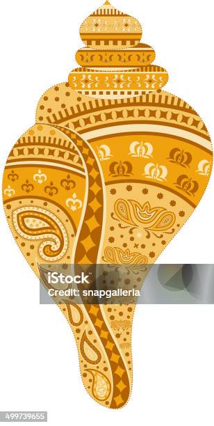 Shankh Shell Graphics Decorated Shankh Stock Illustration - Download Image Now - Vishnu ...