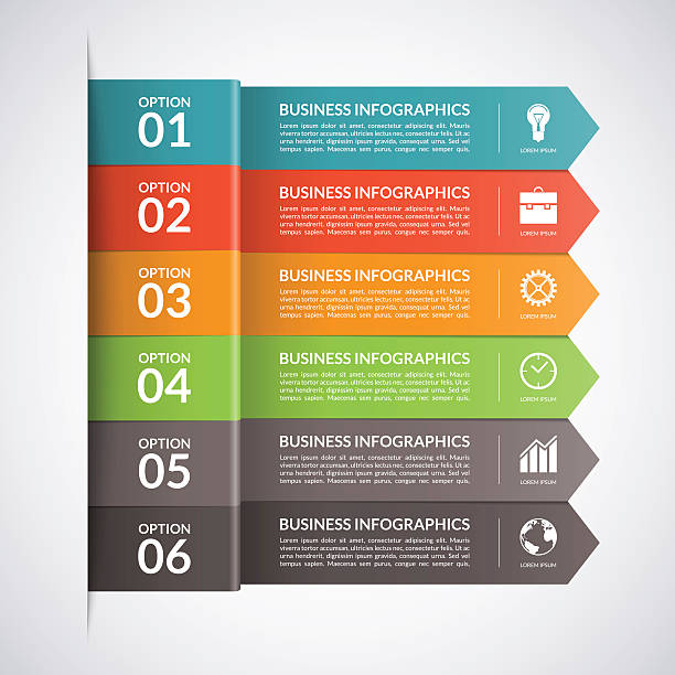 ilustrações de stock, clip art, desenhos animados e ícones de seta negócios infographics modelo. tm - icon set arrow sign symbol computer icon