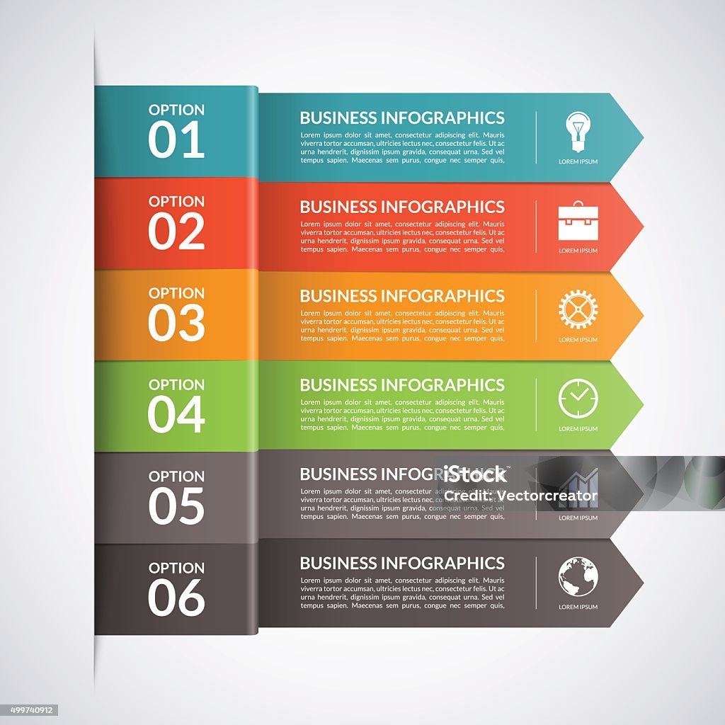 Arrow business infographics template. Vector Arrow business infographics template.5 steps, parts, options, stages abstract vector background Infographic stock vector