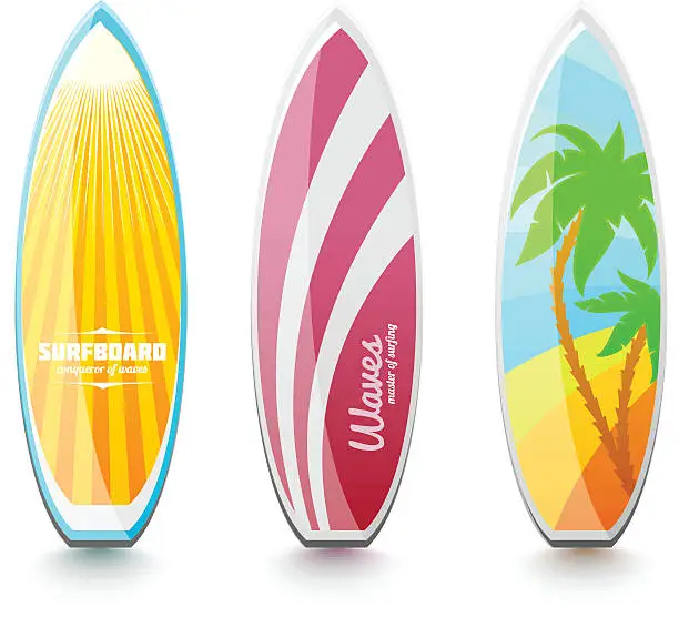 Vector illustration of Surfboards for surfing
