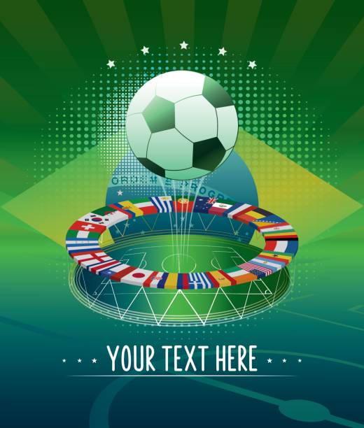 サッカー選手権背景 - ワールドカップ点のイラスト素材／クリップアート素材／マンガ素材／アイコン素材