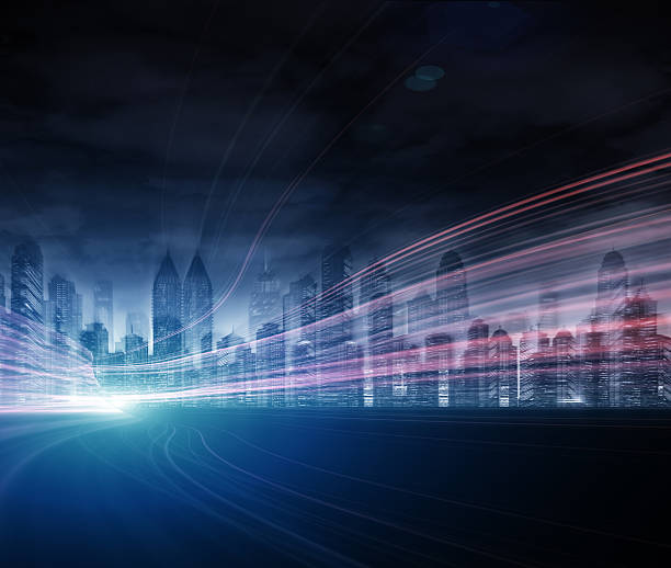 istock Urban highway traffic at night 499746296
