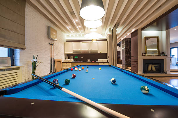 istock Billiard table in luxury living room 499748798