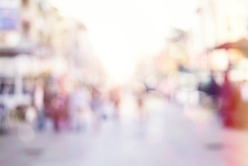 blur abstract people background with bokeh effect