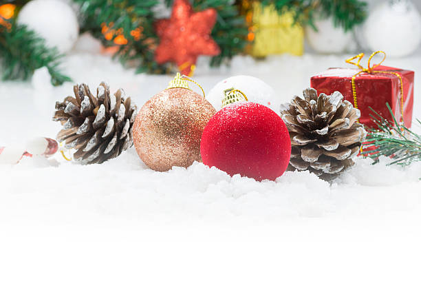 istock Christmas background with a ornament 499750626