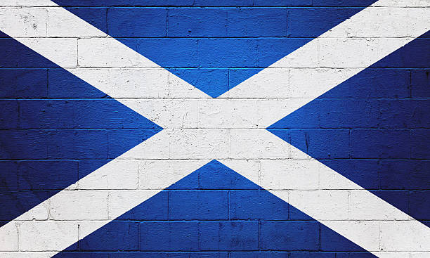 istock Flag of Scotland painted on a wall 499751610
