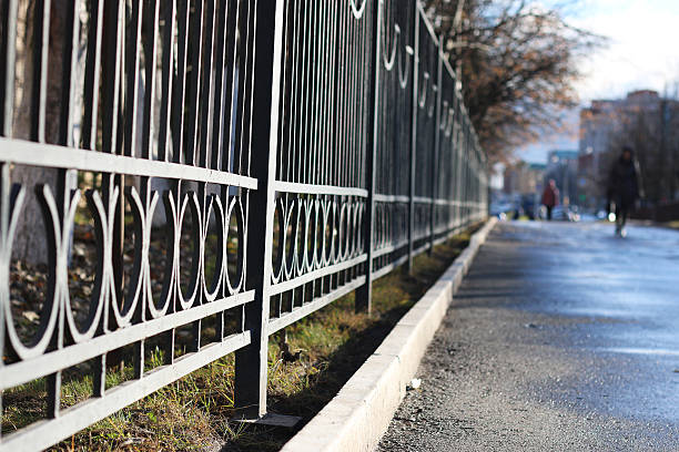 istock Street wrought fence 499752540