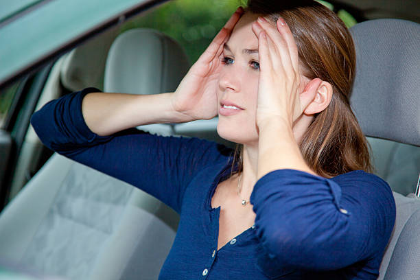 istock Frustrated woman in car 499752782