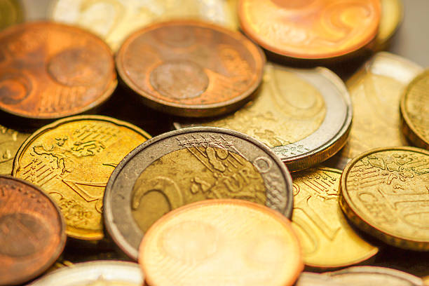 istock Euro coins money. Macro background. 499754009