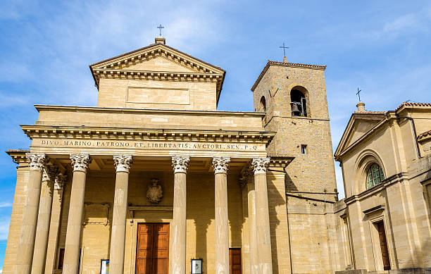 a basilica di san marino - st peters basilica - fotografias e filmes do acervo