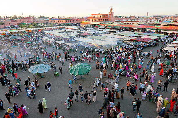 istock Evening Djemaa El Fna Square e, Marrakech, Morocco 499755231