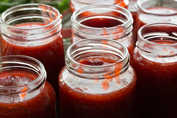 istock Strawberry jam cooking fill the jam 499755281