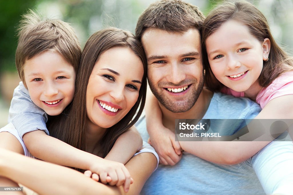 Portrait of young family Adult Stock Photo