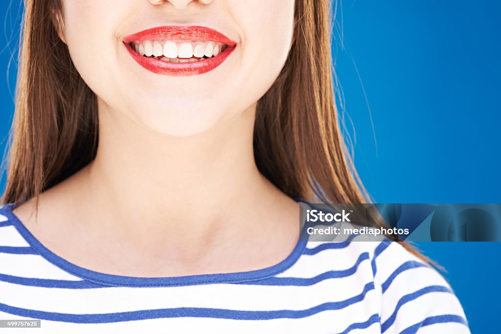 White teeth Photo of woman’s teeth 20-29 Years Stock Photo