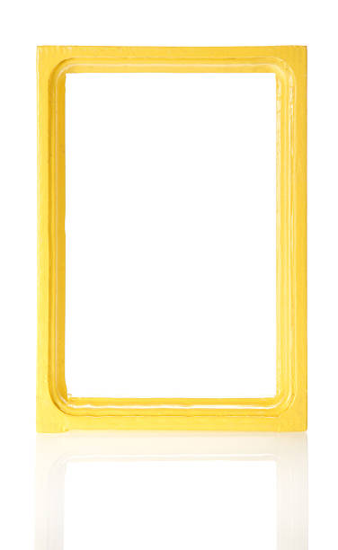 istock Yellow wooden frame for the photos 499757793