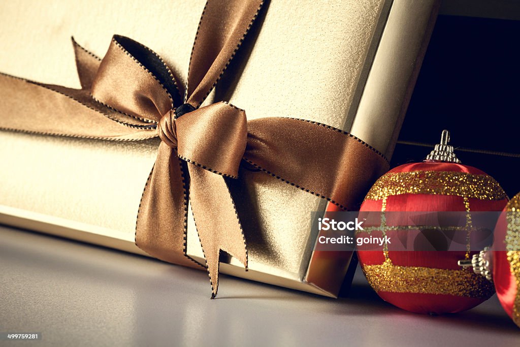 Christmas gift box Christmas gift box with a nice decoration Beauty In Nature Stock Photo