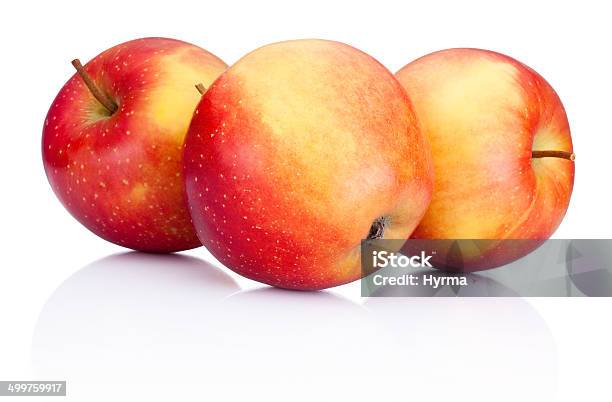 3 레드 사과들 과일 흰색 배경 0명에 대한 스톡 사진 및 기타 이미지 - 0명, 3가지 개체, 가득 찬