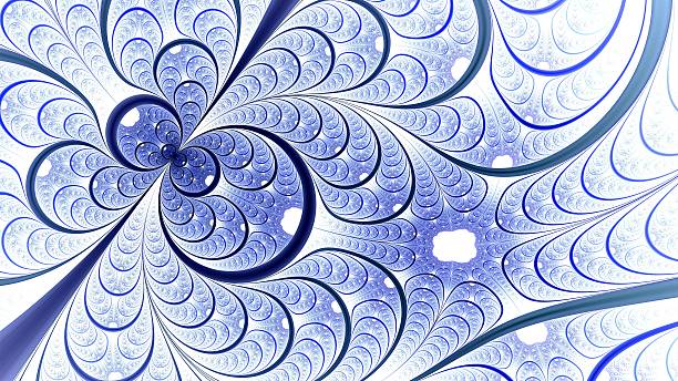 istock Colorful fractal flower pattern, blue digital artwork 499760867