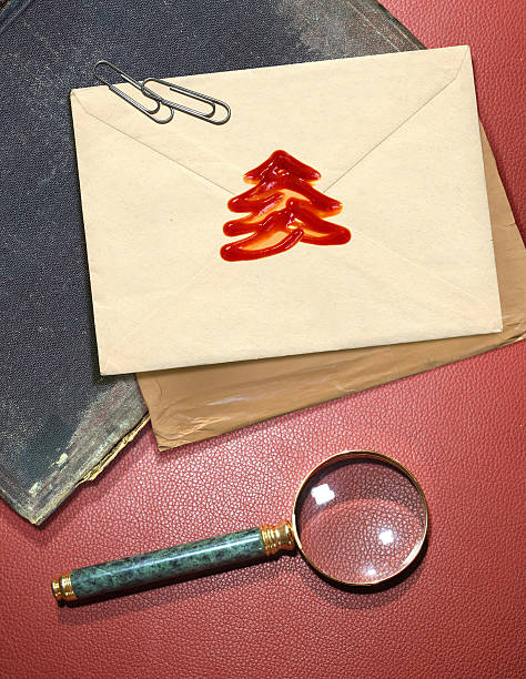istock Christmas message with red wax seal 499771170