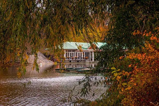 Boathouse in Central Park, New York