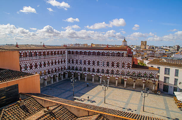 Plaza Alta The Plaza Alta de Badajoz (Spain) was for centuries the center of the city since it exceeded the limits of the Muslim citadel. It was formerly known as public plaza or simply "the square". extremadura stock pictures, royalty-free photos & images