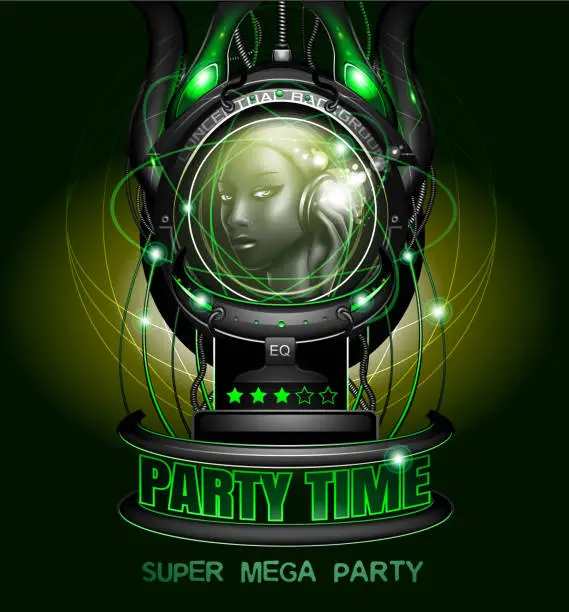 Vector illustration of Night Party poster