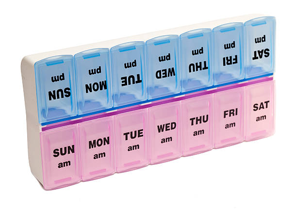 istock Plastic box with small separations for each day of  week 499777582
