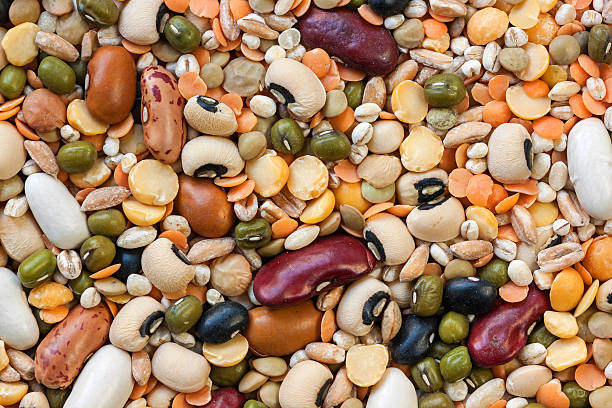 legumes - soybean fava bean broad bean bean stock-fotos und bilder