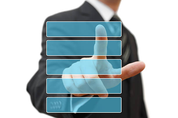 istock Businessman pressing the color  bar 499778187