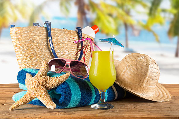 istock Close-up of summer accessories. 499778509