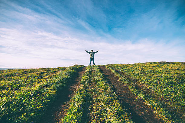 istock Young man at the end of the path 499778688