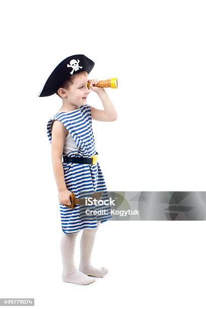 Kid In Pirate Costume Stock Photo - Download Image Now - Boys, Pirate - Criminal, Animal