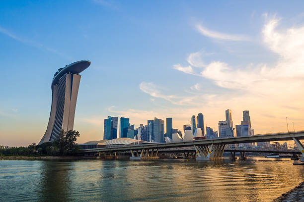 Singapore City, Singapore - June 23, 2014: Singapore skyline stock photo